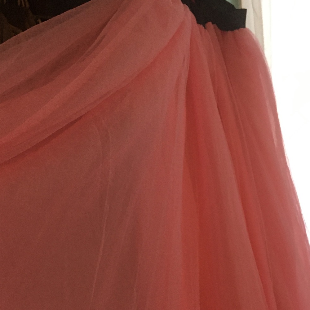 Pink Homemade Tulle Plus Size Maxi Skirt